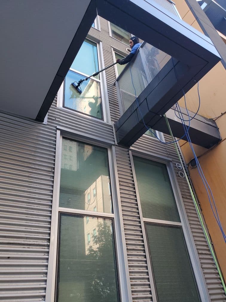 High-Rise Window Cleaning at U of A